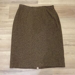 RARE vintage Burberrys wool-cashmere pencil skirt